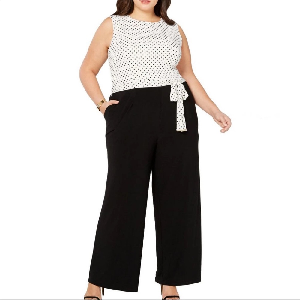 Tommy Hilfiger Black and White Dot Jumpsuit